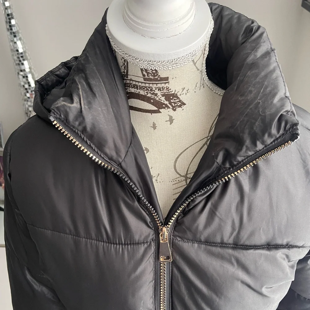 CI SONO Los Angeles Women’s Outerwear Cropped Puffer Jacket Black Size Small